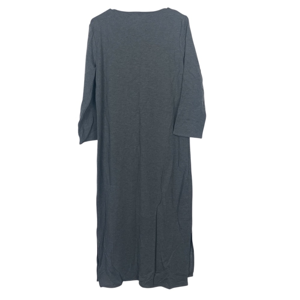 NWT Garnet hill gray maxi midi column dress size medium - Picture 10 of 10